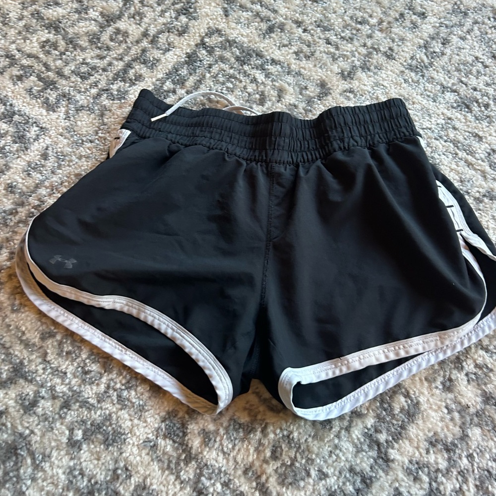 Under Armour Black and White Athletic Shorts